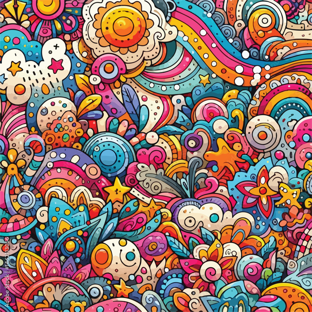 Fototapeta premium background doodle, vector, Art & Illustration