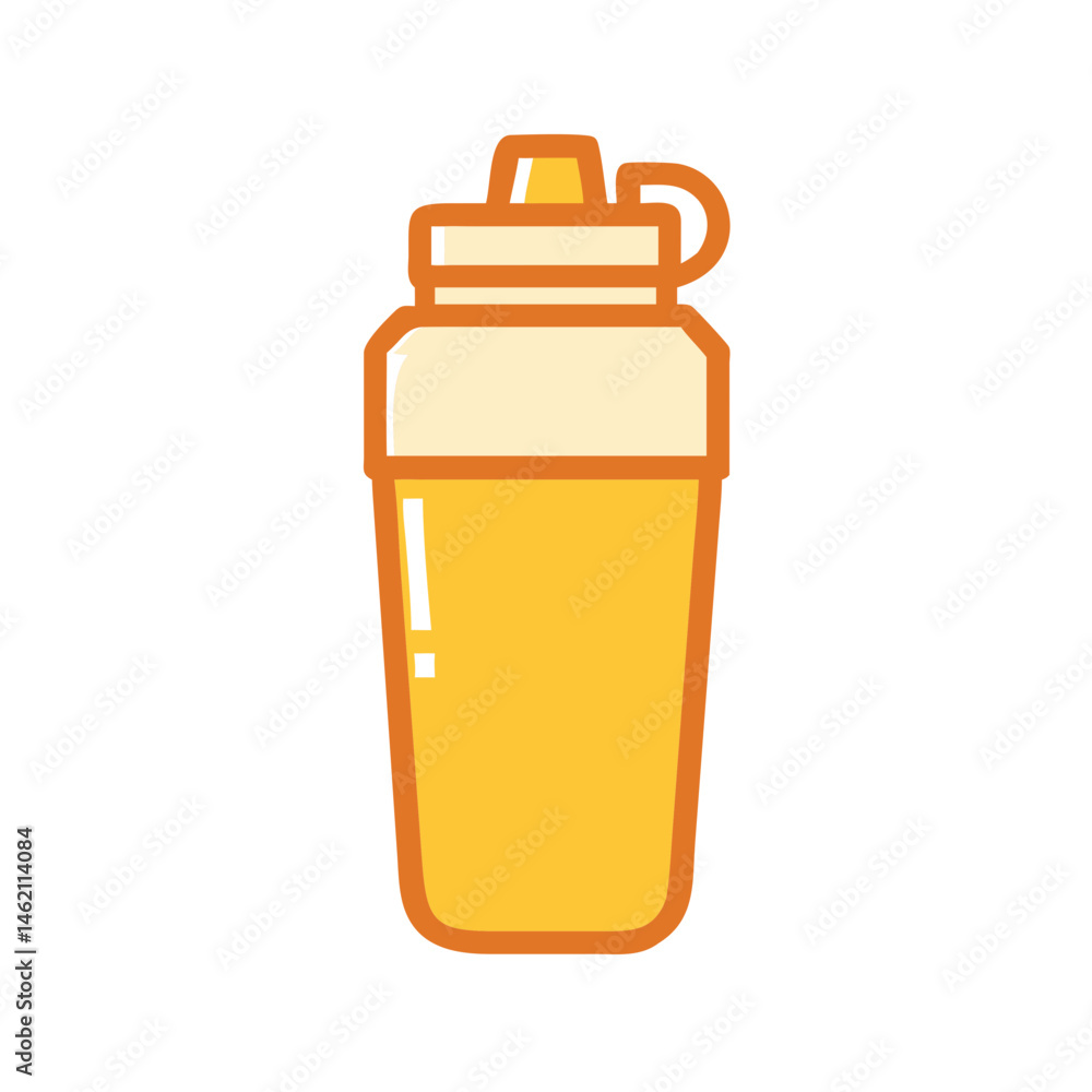 Bright yellow sports shaker bottle ideal for active lifestyles and fitness routines used for mixing drinks Bright yellow sports shaker bottle ideal for active lifestyles and fitness routines used for mixing drinks