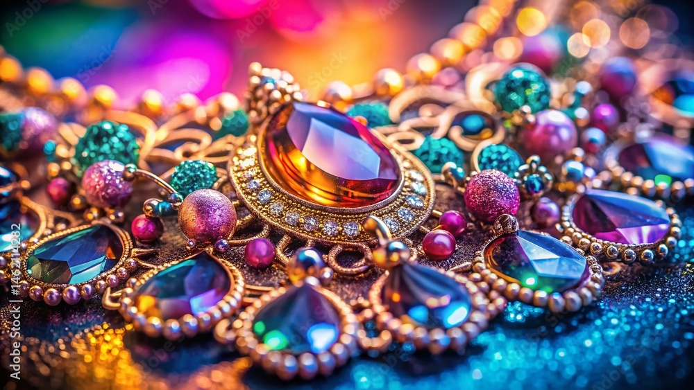 Close-up Macro Photography of Elegant Woman's Necklace Detail Close-up Macro Photography of Elegant Woman's Necklace Detail