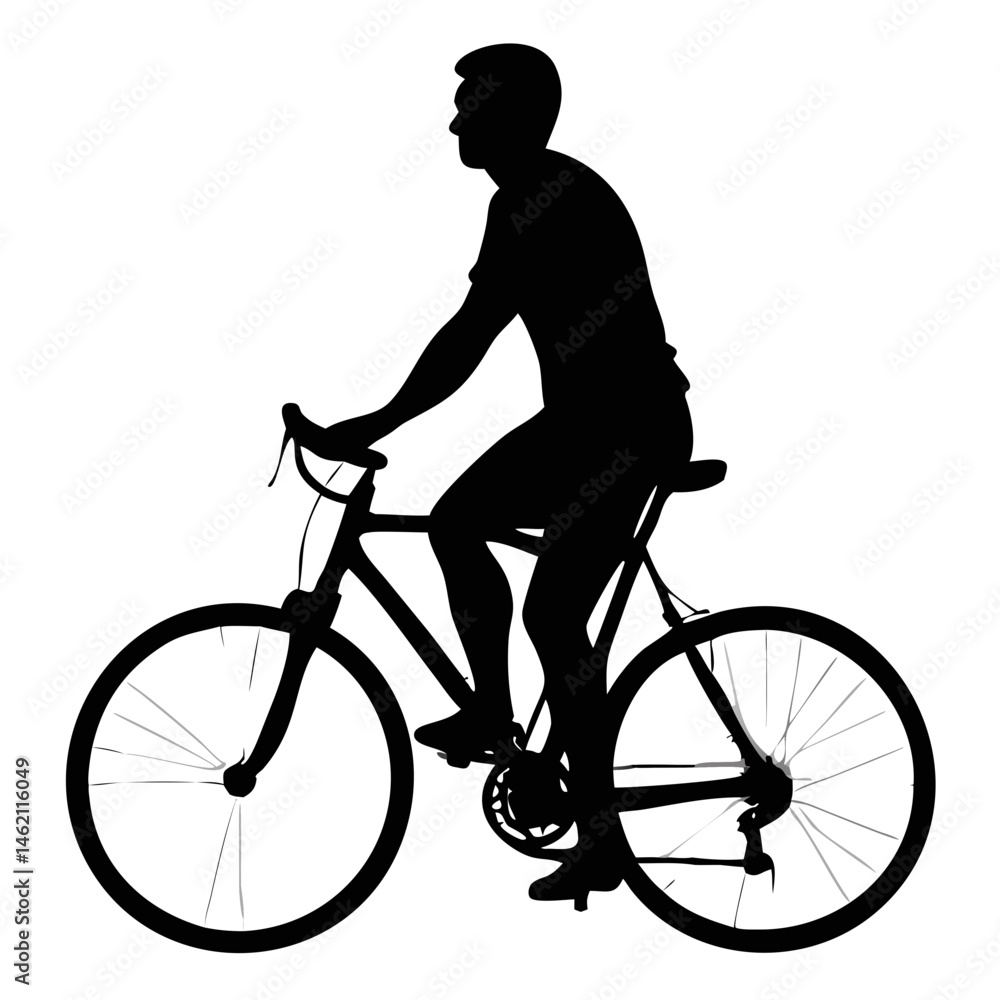 Person riding a bicycle in silhouette during a clear day outdoors Person riding a bicycle in silhouette during a clear day outdoors