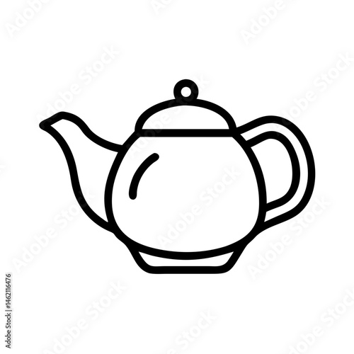 Classic teapot design featuring a simple and elegant shape suitable for any tea ceremony or gathering