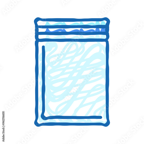 pouch plastic package icon doodle illustration