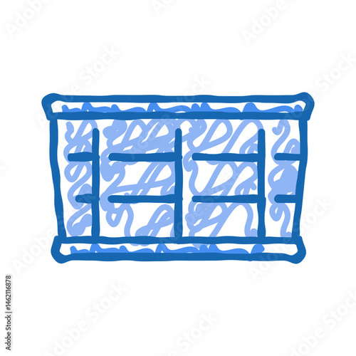 box plastic package icon doodle illustration