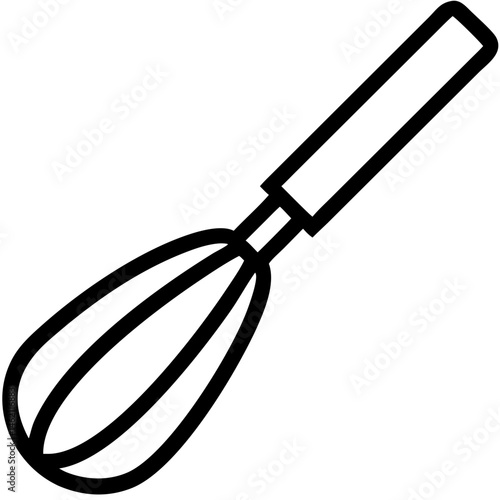 Whisk for baking and cooking displayed in a minimalist style, showcasing its sleek design and functionality