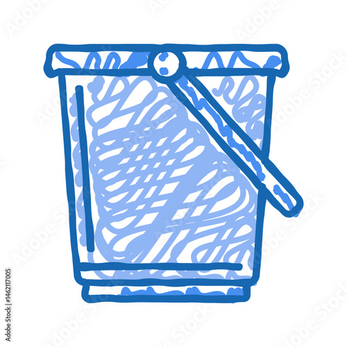 bucket plastic package icon doodle illustration
