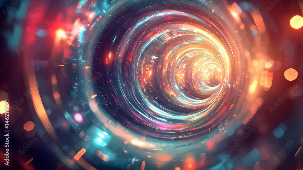 Obraz premium Abstract Glowing Circular Pattern