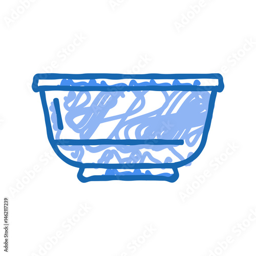 tube with cap plastic package icon doodle illustration