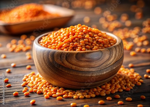 Close-up Tilt-Shift Photo of Red Lentils in a Bowl - Healthy Food