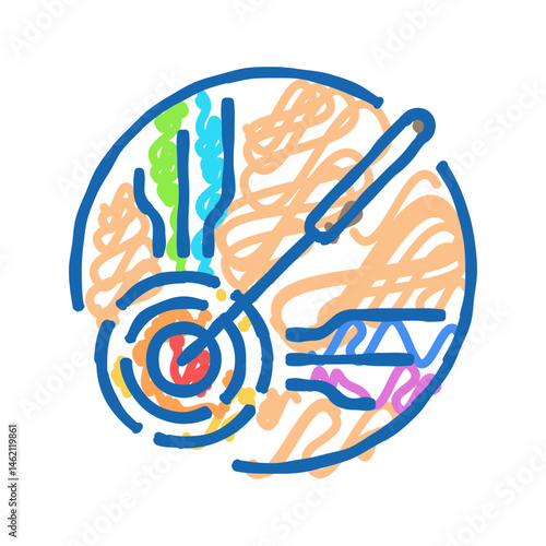 pressure point acupuncture icon doodle illustration