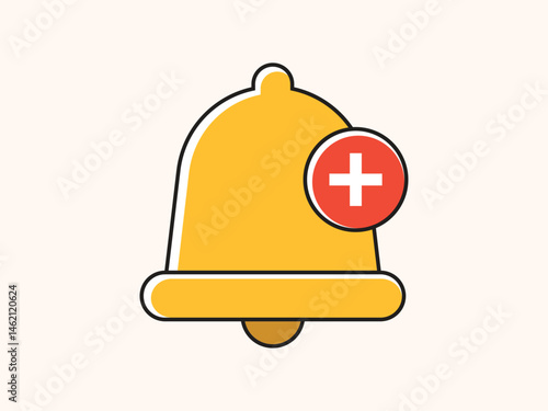 Modern trending vector icons in flat design style. notification bell symbols and icons