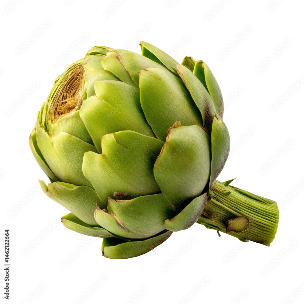 Fototapeta premium A close-up shot of a fresh, green artichoke, a culinary delight