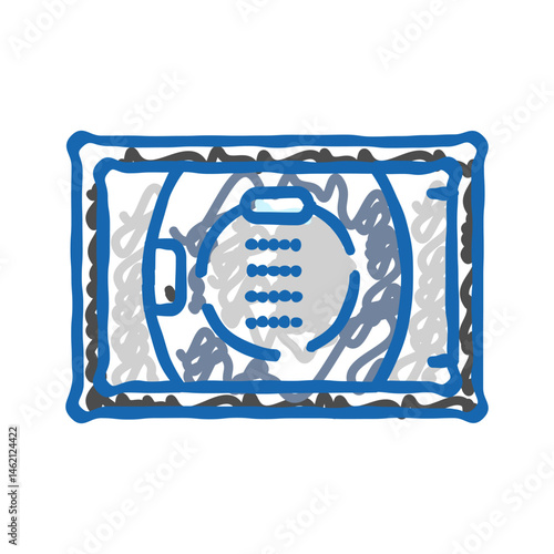 parking valet hospitality hotel icon doodle illustration