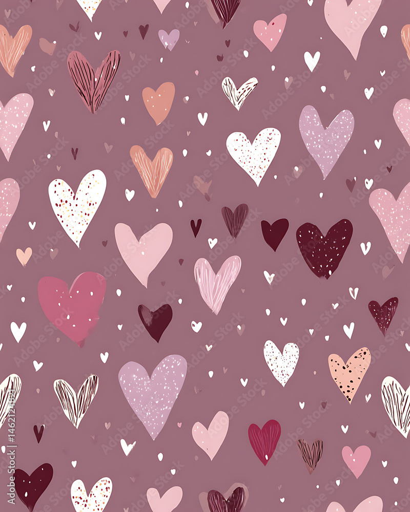 Colorful heart patterns on a soft background. Colorful heart patterns on a soft background.