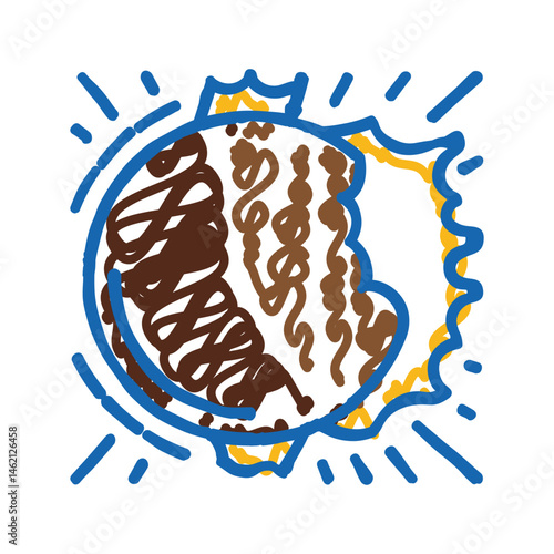 solar eclipse weather natural phenomena icon doodle illustration