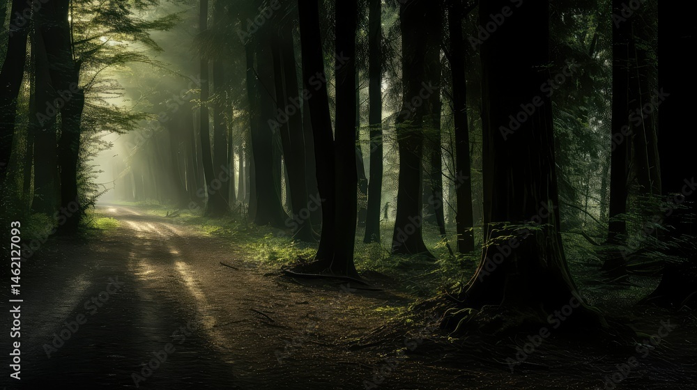 Fototapeta premium trees dark shadow