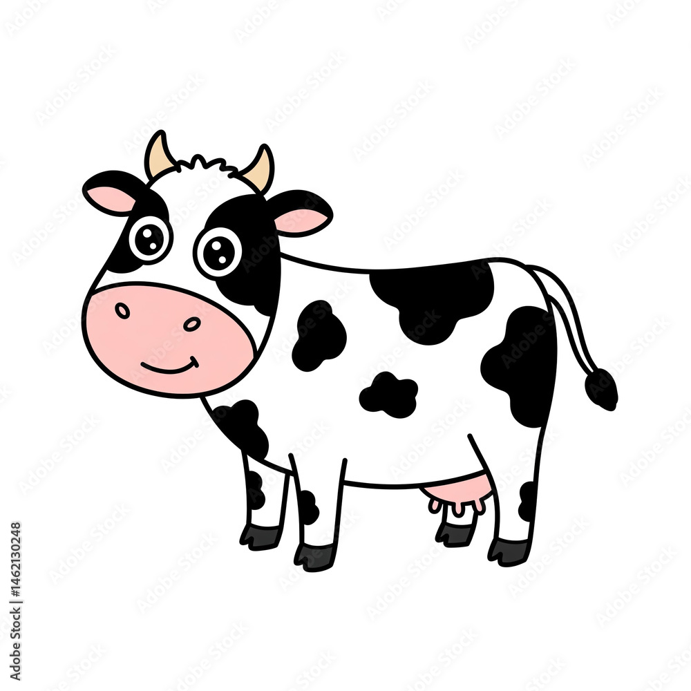 Fototapeta premium cow cartoon isolated on white