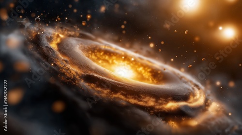 Cosmic collision reveals stunning galaxy merger in vibrant luminous display