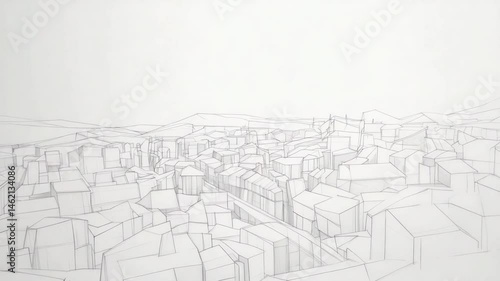 City Sketch Perspective Drawing