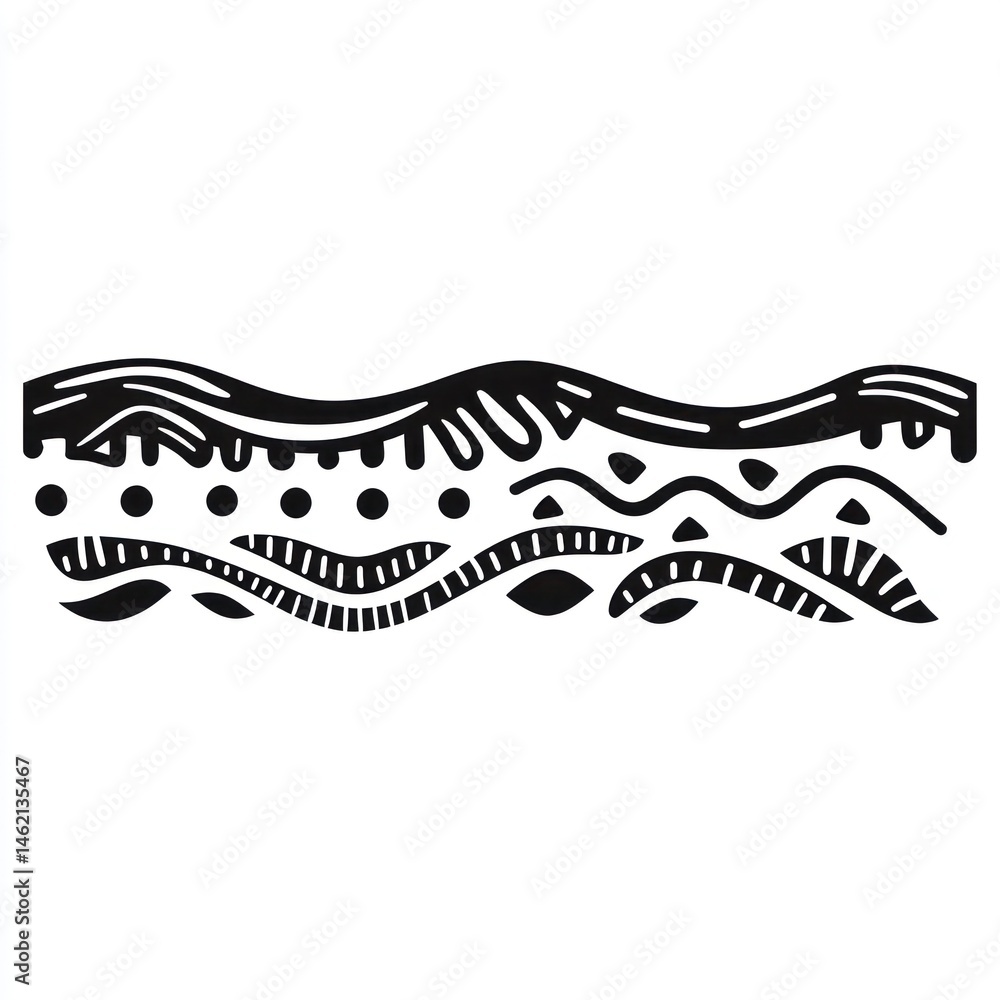 Fototapeta premium Abstract design, layered patterns, artistic background, for graphic design