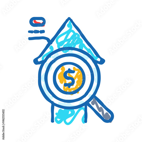income tracking budget planning icon doodle illustration
