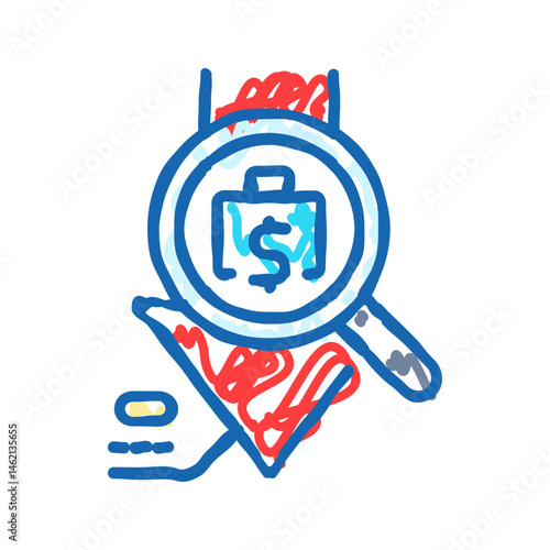 expense tracking budget planning icon doodle illustration