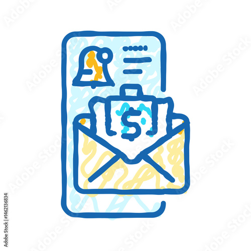 financial planning tools budget planning icon doodle illustration