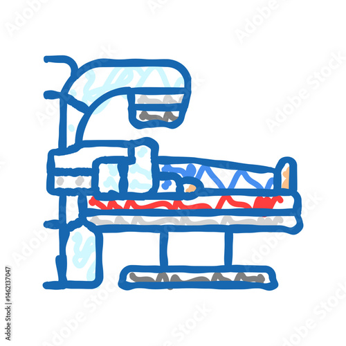 radiation therapy cancer treatment icon doodle illustration