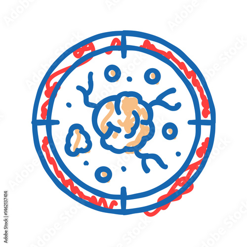 targeted therapy cancer treatment icon doodle illustration