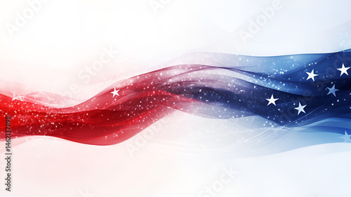 Abstract Independence Day concept design background with symbolic elements for PowerPoint presentations.
