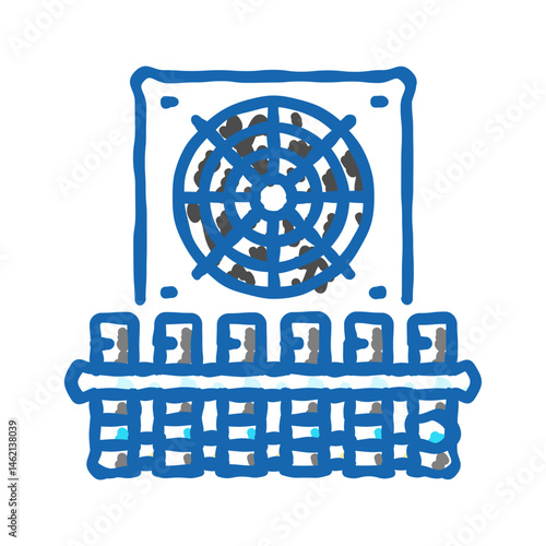 profitability cryptocurrency mining icon doodle illustration
