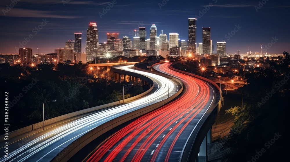 Obraz premium overpass road light