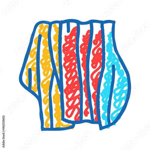 draping fabric dressmaking fashion icon doodle illustration