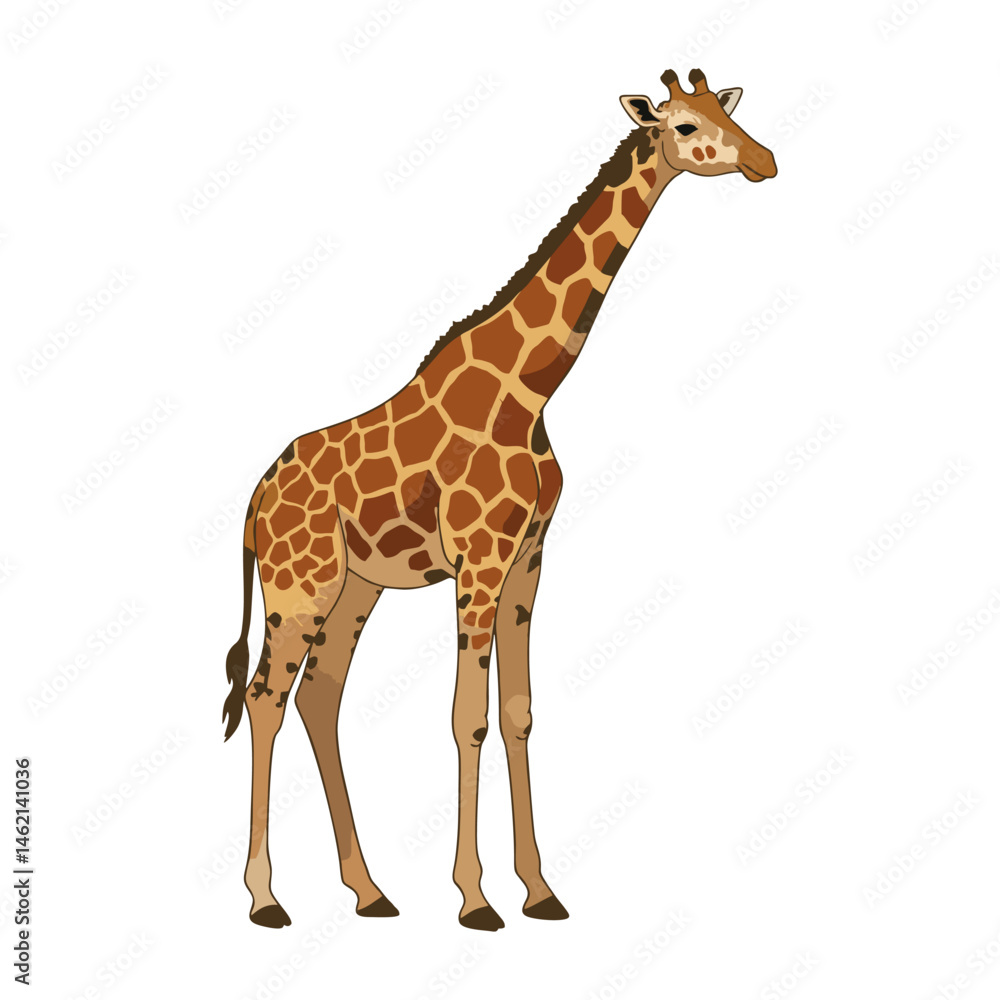 Ilustration vector giraffe on white background Ilustration vector giraffe on white background