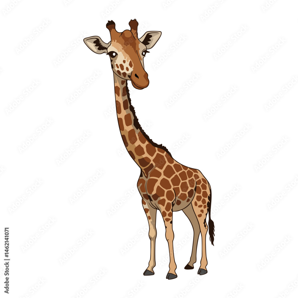Ilustration vector giraffe on white background Ilustration vector giraffe on white background