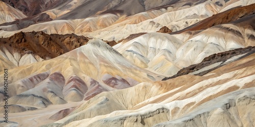Wallpaper Mural Scenic landscape view of textured mountains in colorful natural desert formation Torontodigital.ca
