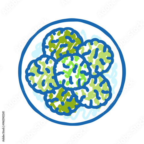 energy bar raw foodist icon doodle illustration