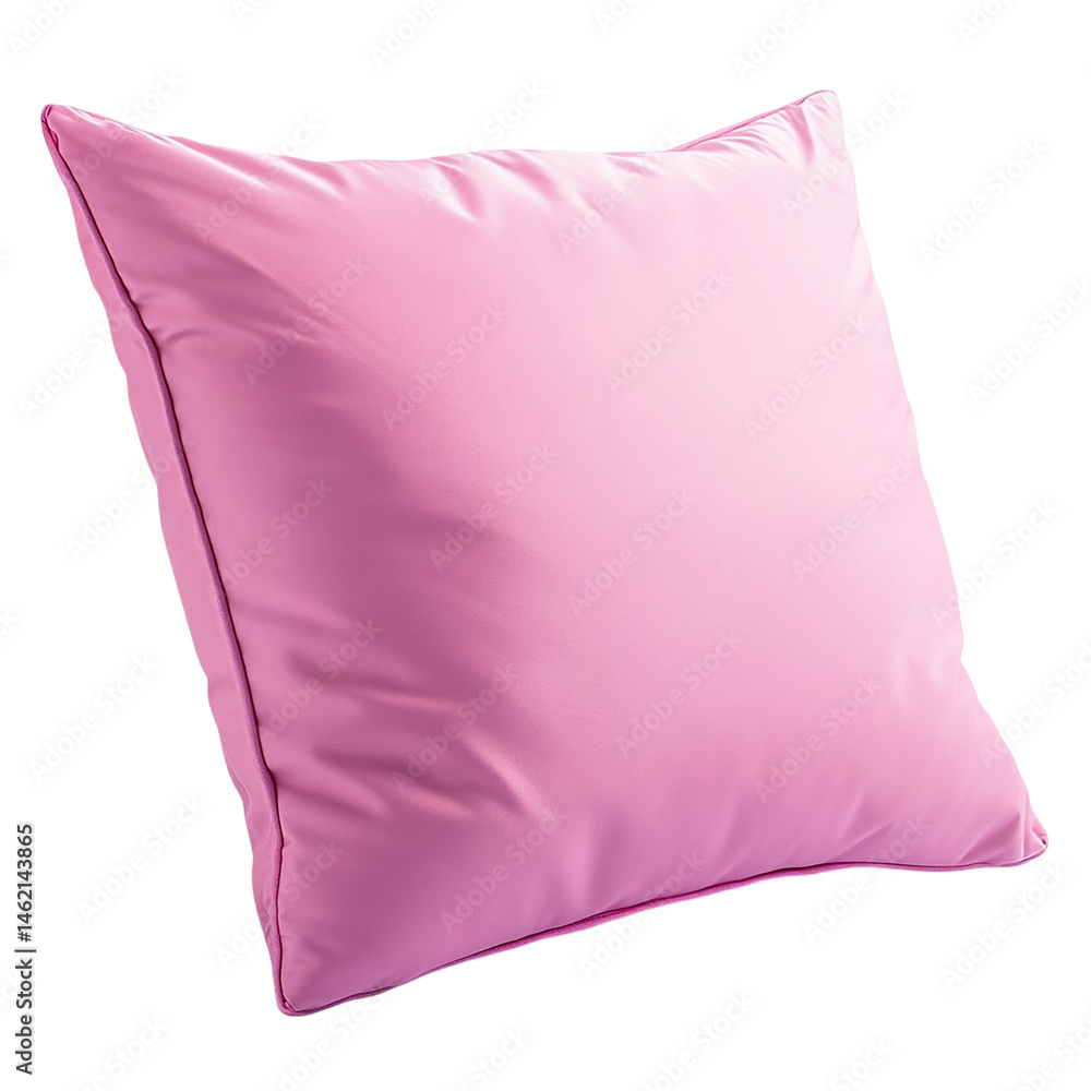 Pink Pillow Soft Square Decorative Cushion for Home Decor isolated on transparent background Pink Pillow Soft Square Decorative Cushion for Home Decor isolated on transparent background