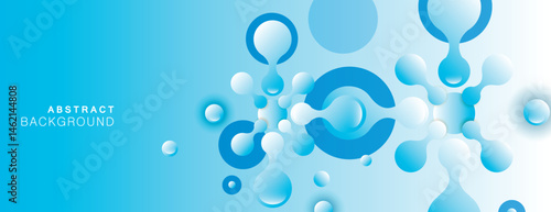 Vector design abstract connect. Science pattern texture. Internet technology banner. Molecular structure research