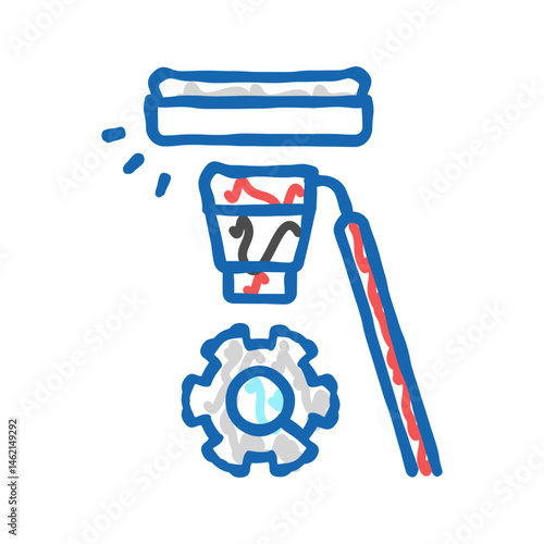 smoke detector testing home maintenance icon doodle illustration