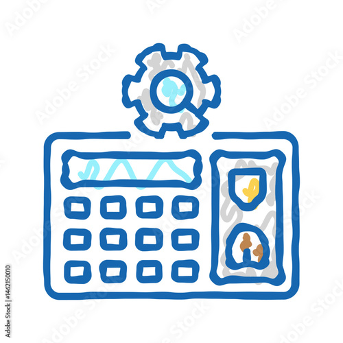 mold removal home maintenance icon doodle illustration
