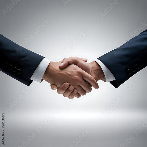 Business handshake agreement and partnership concept on a modern background