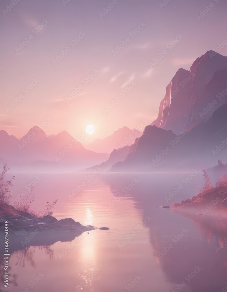 Fototapeta premium Soft, ethereal gradient transitions, showcasing a calming, dreamy atmosphere , art, fade, abstract