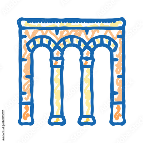 arch byzantine icon doodle illustration