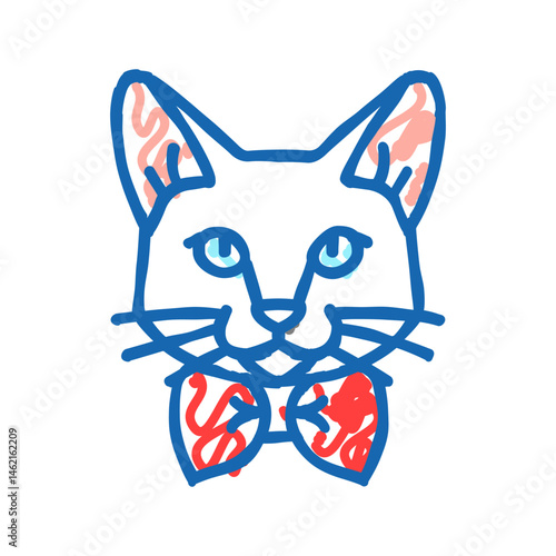 carrier cat breeding icon doodle illustration