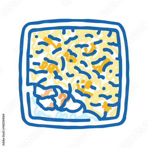 pie fish icon doodle illustration
