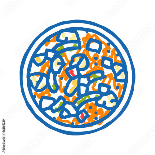 stew fish icon doodle illustration