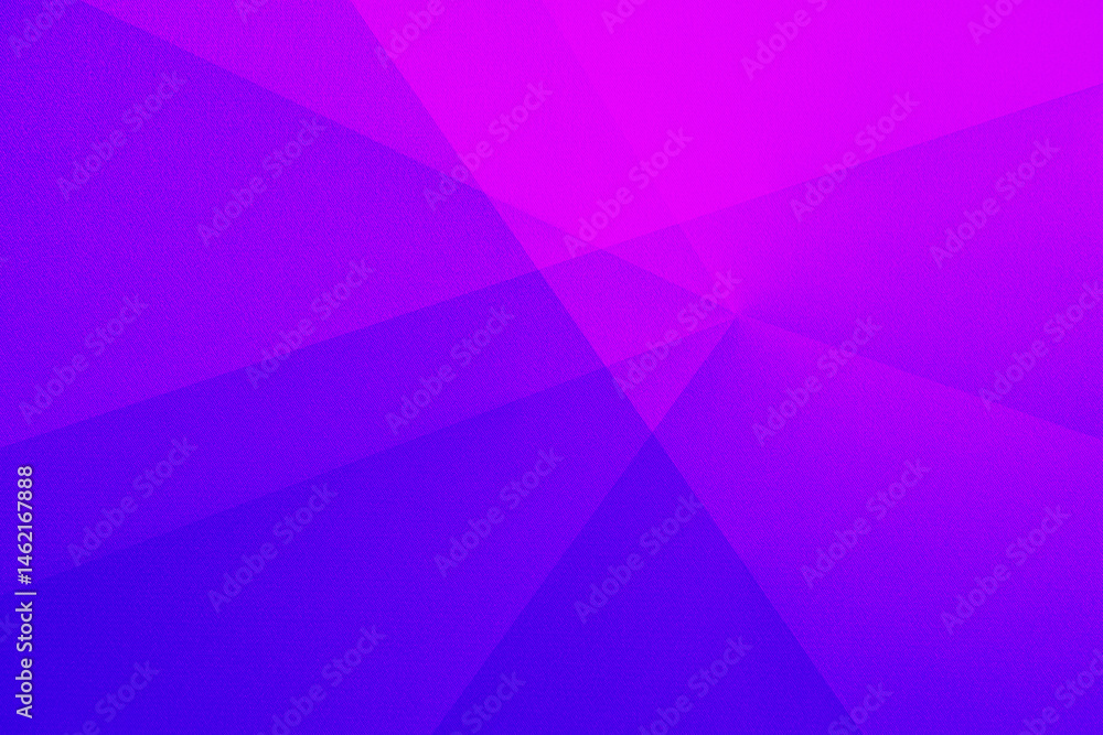 Blue violet purple fuchsia magenta pink abstract background. Geometric shape pattern. Color gradient. Line triangle corner mosaic. Bright neon vibrant light glow. Grain noise mesh. Design. Template.
