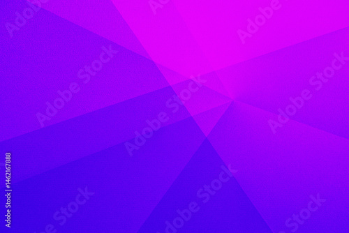 Obraz na płótnie Blue violet purple fuchsia magenta pink abstract background. Geometric shape pattern. Color gradient. Line triangle corner mosaic. Bright neon vibrant light glow. Grain noise mesh. Design. Template. w salonie