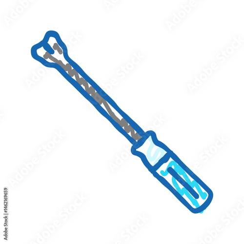 coolant pressure tester car icon doodle illustration