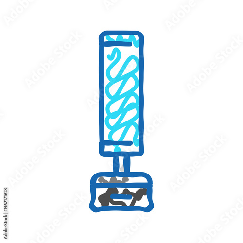 punching bag fitness tool icon doodle illustration